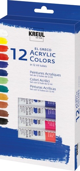 KREUL el Greco Acrylic 12er Set | Acrylfarbe