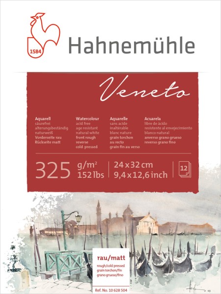 Hahnemühle Veneto 24x32cm | Aquarellblock 325 g/m²