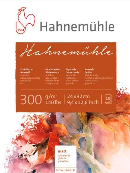 Hahnemühle 300 matt 24x32cm | Aquarellblock 300 g/m²