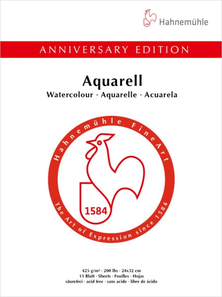 Hahnemühle Anniversary Edition 24x32cm | Aquarellblock 425 g/m²