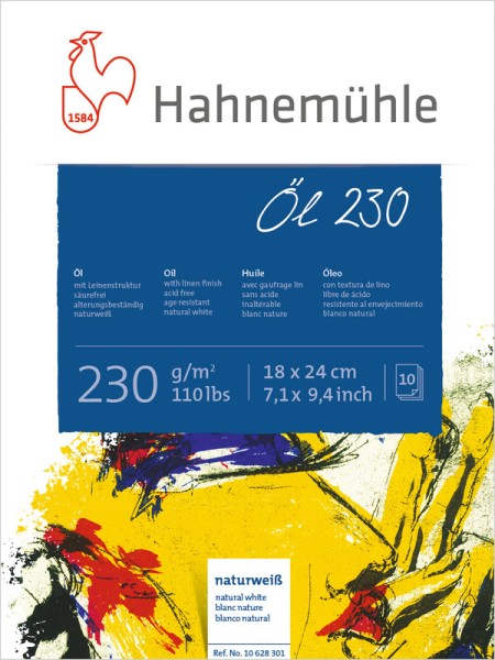 Hahnemühle Öl 230 18x24cm | Ölblock 230 g/m²