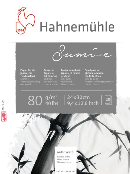 Hahnemühle Sumi-e 24 x 32 cm | Tuschmalblock 80 g/m²