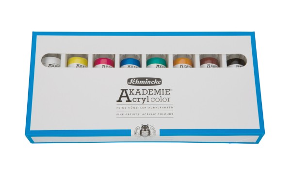 Schmincke AKADEMIE® Acryl color Grundsortiment 8x60ml | Malkasten